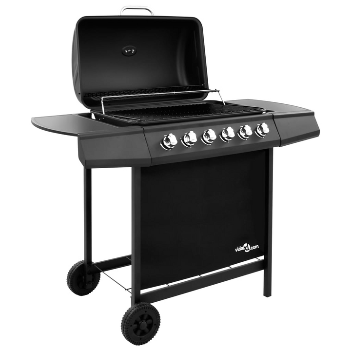 Premium Gas BBQ Grill with 6 Burners - Black | Heavy-Duty Outdoor Cooking Station - Premium BBQ from Home Treasures - Just £243.99! Shop now at Home Treasures