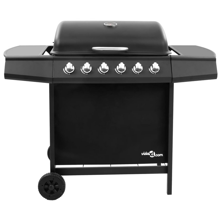 Premium Gas BBQ Grill with 6 Burners - Black | Heavy-Duty Outdoor Cooking Station - Premium BBQ from Home Treasures - Just £243.99! Shop now at Home Treasures