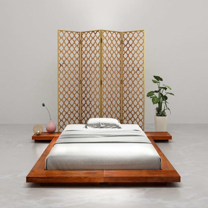 Solid Acacia Wood Japanese Futon Bed Frame - 100 x 200 cm | Elegant and Sturdy Oriental Design - Premium  from Home Treasures - Just £366.99! Shop now at Home Treasures