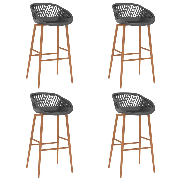 5 Piece Modern Bar Set in Black and Grey - Stylish and Durable Bar Table and Stools - Premium  from Home Treasures - Just £339.99! Shop now at Home Treasures