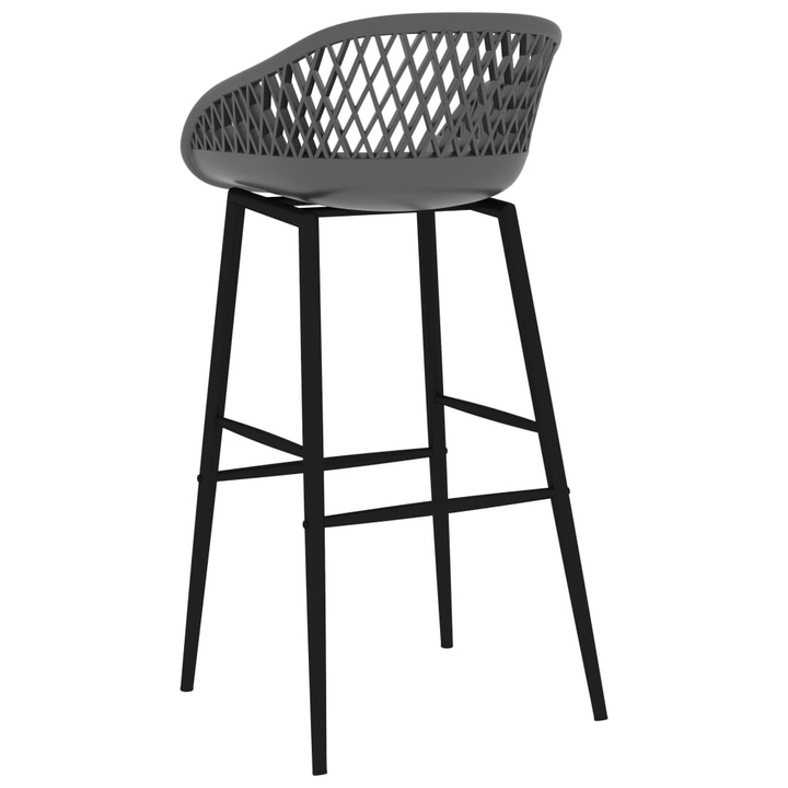 5 Piece Modern Bar Set - Sleek Black Table & Chic Grey Stools - Perfect for Home, Garden, Bar, Pub, or Restaurant - Premium  from Home Treasures - Just £383.99! Shop now at Home Treasures