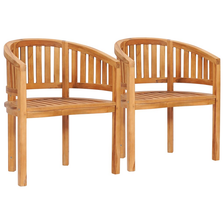 Luxurious Solid Teak Wood 5-Piece Banana Lounge Set – Durable & Weather-Resistant Outdoor Furniture - Premium  from Home Treasures - Just £995.99! Shop now at Home Treasures