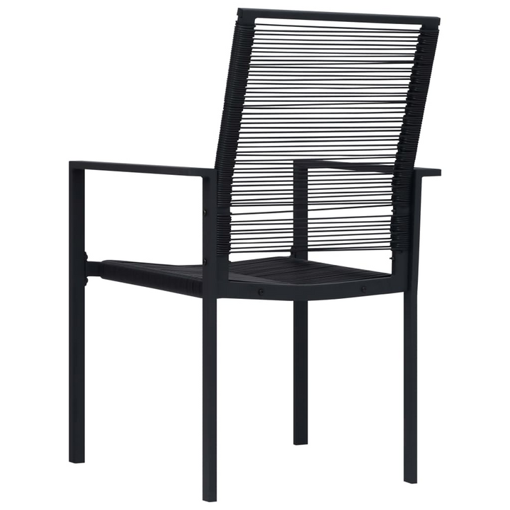 Elegant Five Piece Garden Dining Set in Black - Outdoor Patio Furniture with Glass Tabletop and Rattan Chairs - Premium  from Home Treasures - Just £344.99! Shop now at Home Treasures