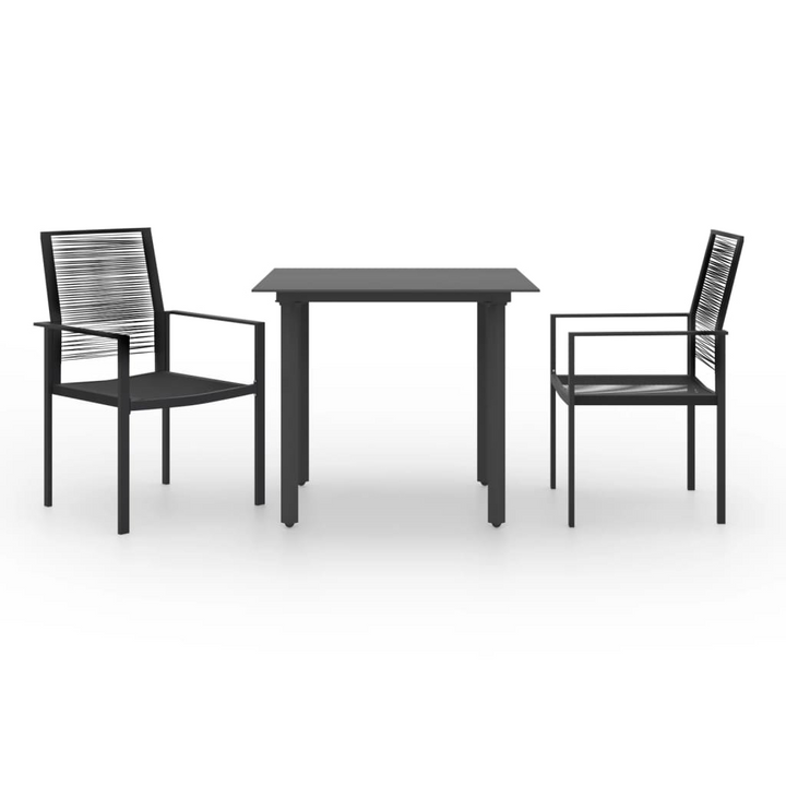 Elegant Three Piece Garden Dining Set in Grey - Durable & Weather Resistant Outdoor Furniture - Premium  from Home Treasures - Just £212.99! Shop now at Home Treasures