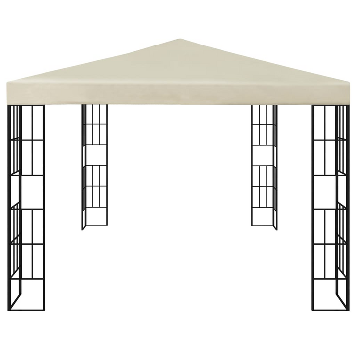 Elegant Cream Gazebo with Solar-Powered LED String Lights - 300 x 400 x 260 cm | Sturdy Steel Frame & Weather-Resistant Canopy - Premium  from Home Treasures - Just £339.99! Shop now at Home Treasures