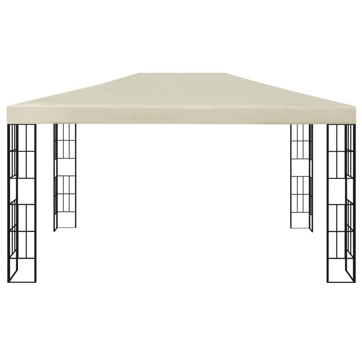 Elegant Cream Gazebo with Solar-Powered LED String Lights - 300 x 400 x 260 cm | Sturdy Steel Frame & Weather-Resistant Canopy - Premium  from Home Treasures - Just £339.99! Shop now at Home Treasures