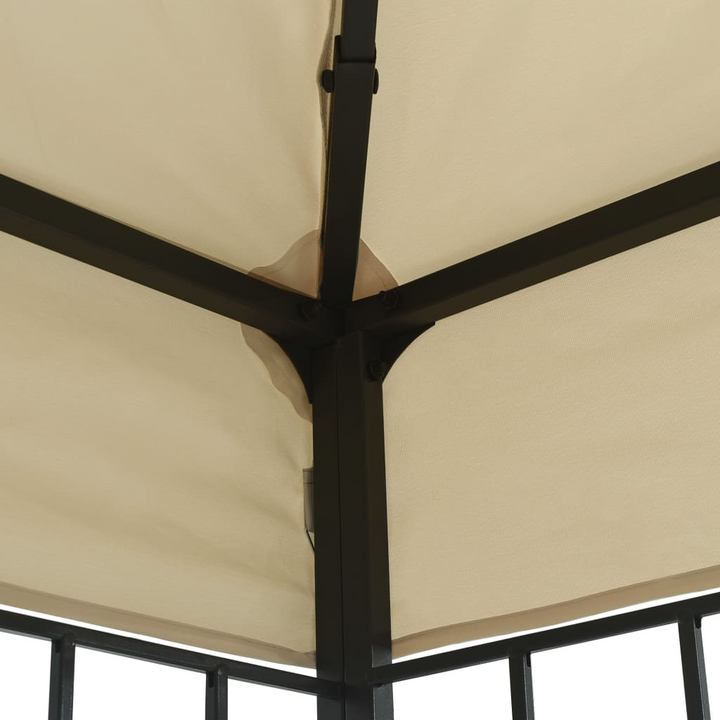 Elegant Cream Gazebo with Solar-Powered LED String Lights - 300 x 400 x 260 cm | Sturdy Steel Frame & Weather-Resistant Canopy - Premium  from Home Treasures - Just £339.99! Shop now at Home Treasures