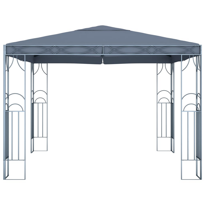 Elegant Anthracite Gazebo with LED String Lights - 300x300x270cm Outdoor Shelter for BBQs & Gatherings - Premium  from Home Treasures - Just £353.99! Shop now at Home Treasures