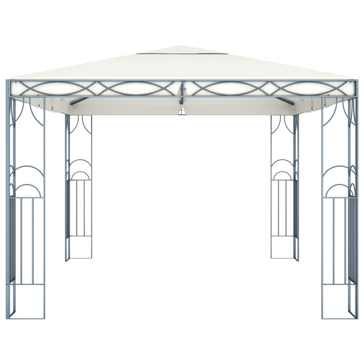 Elegant Cream Gazebo w/ LED String Lights - 400 x 300 x 270cm | Perfect for Outdoor Events & Gatherings - Premium  from Home Treasures - Just £473.99! Shop now at Home Treasures