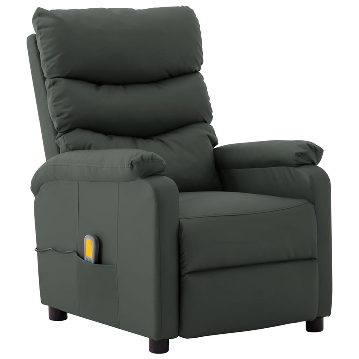 Ultimate Comfort Wing Back Electric Massage Reclining Chair in Grey Faux Leather - Luxury Heated Lounger - Premium  from Home Treasures - Just £321.99! Shop now at Home Treasures