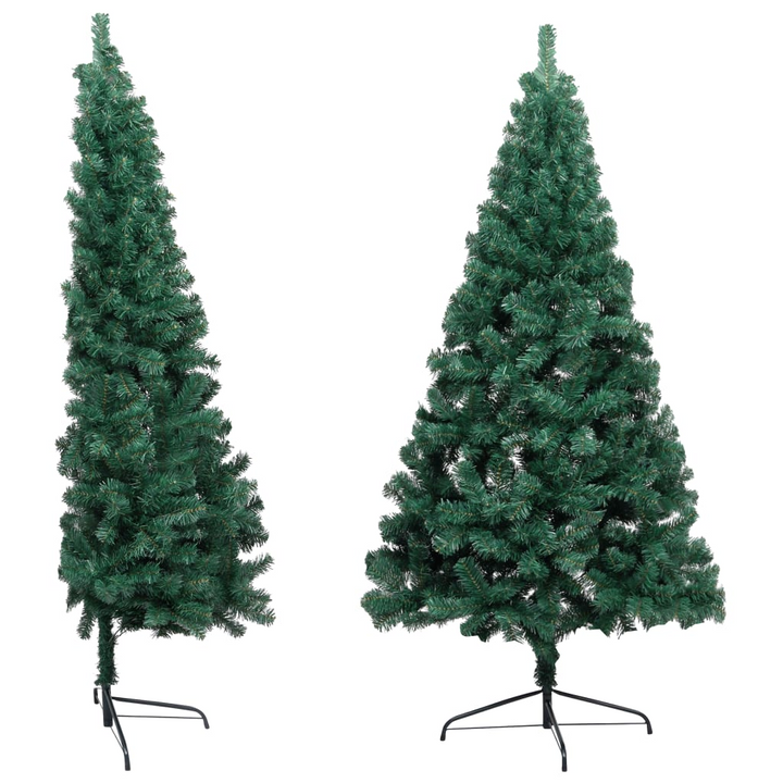 Artificial Half Pre-lit Christmas Tree with Ball Set - Green, Space-Saving Design, LED Lights & Decorative Balls - Premium  from Home Treasures - Just £92.99! Shop now at Home Treasures