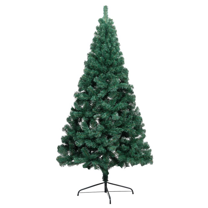 Artificial Half Pre-lit Christmas Tree with Ball Set - Green, Space-Saving Design, LED Lights & Decorative Balls - Premium  from Home Treasures - Just £92.99! Shop now at Home Treasures