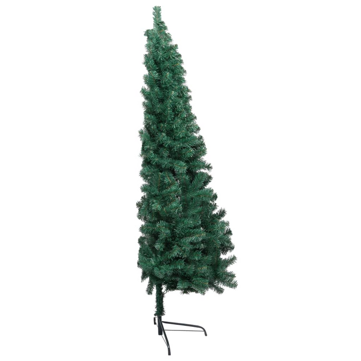 Artificial Half Pre-lit Christmas Tree with Ball Set - Green, Space-Saving Design, LED Lights & Decorative Balls - Premium  from Home Treasures - Just £92.99! Shop now at Home Treasures