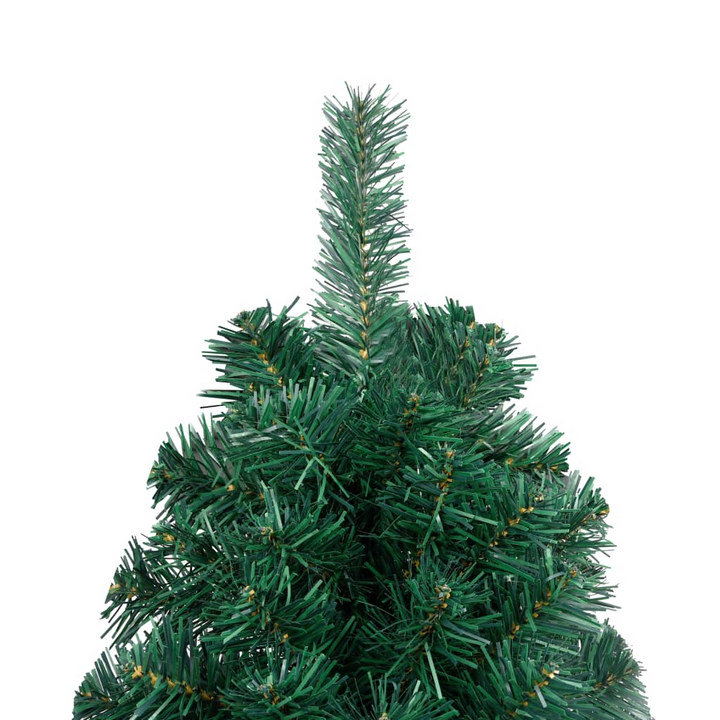 Artificial Half Pre-lit Christmas Tree with Ball Set - Green, Space-Saving Design, LED Lights & Decorative Balls - Premium  from Home Treasures - Just £92.99! Shop now at Home Treasures