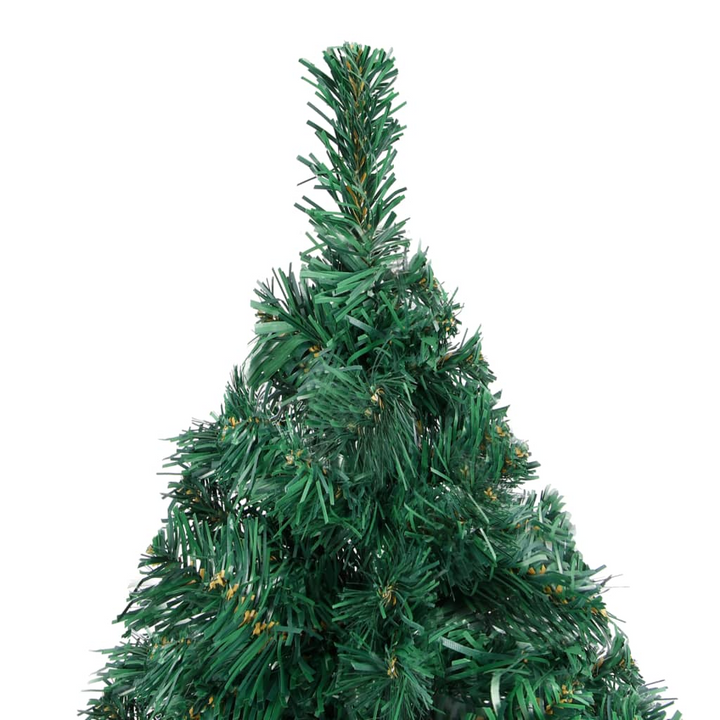 Pre-lit Artificial Christmas Tree with Ball Set, Green PVC, Energy-efficient LED Lights, Metal Stand Included - Premium  from Home Treasures - Just £47.99! Shop now at Home Treasures