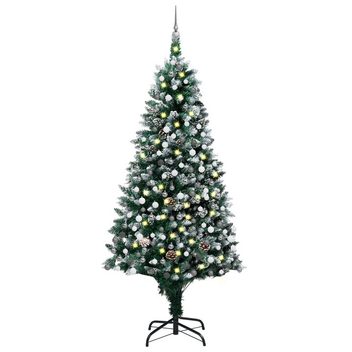 Artificial Pre-Lit Christmas Tree with Pine Cones & Ball Set - Perfect Holiday Decor - Premium  from Home Treasures - Just £173.99! Shop now at Home Treasures