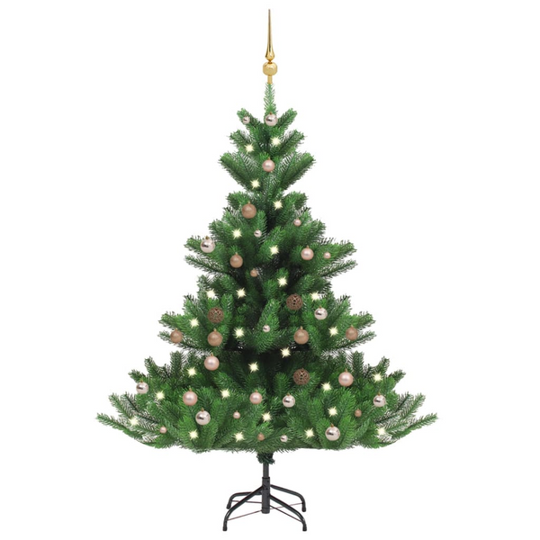 Nordmann Fir Artificial Christmas Tree with LED & Ball Set - Green - Premium  from Home Treasures - Just £177.99! Shop now at Home Treasures