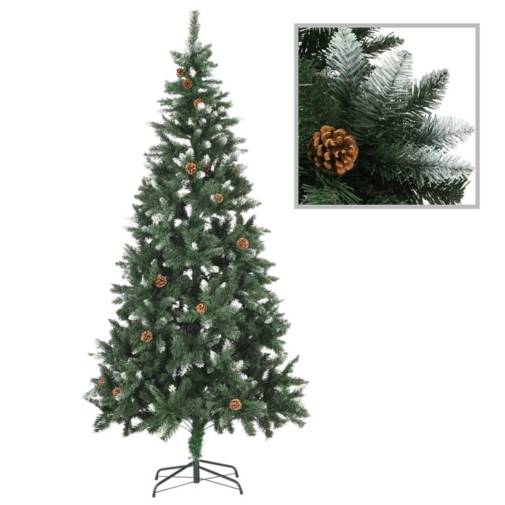 Artificial Pre-lit Christmas Tree with Pine Cones & Ball Set | Realistic Pine Tree with 300 LEDs | Perfect Holiday Decor - Premium  from Home Treasures - Just £158.99! Shop now at Home Treasures