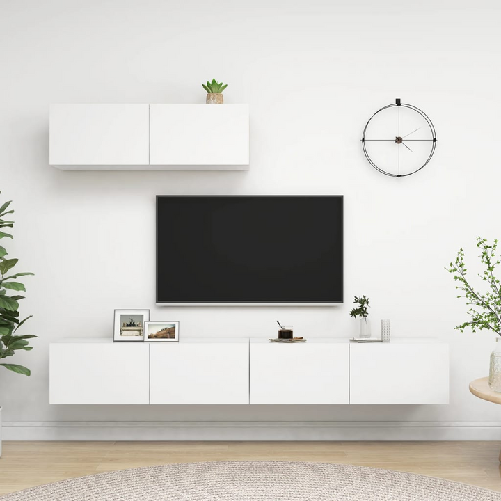 Modern 3 Piece TV Cabinets (White) - Spacious Storage & Stylish Design - Premium  from Home Treasures - Just £191.99! Shop now at Home Treasures