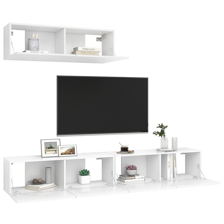 Modern 3 Piece TV Cabinets (White) - Spacious Storage & Stylish Design - Premium  from Home Treasures - Just £191.99! Shop now at Home Treasures