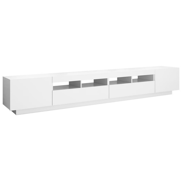 Modern TV Cabinet with RGB LED Lights, White - 260 x 35 x 40cm | Stylish and Functional Entertainment Center - Premium  from Home Treasures - Just £191.99! Shop now at Home Treasures