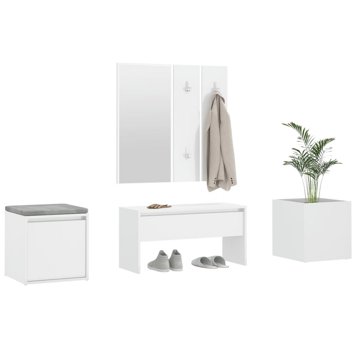 Elegant High Gloss White Hallway Furniture Set - Complete Entryway Solution - Premium  from Home Treasures - Just £183.99! Shop now at Home Treasures