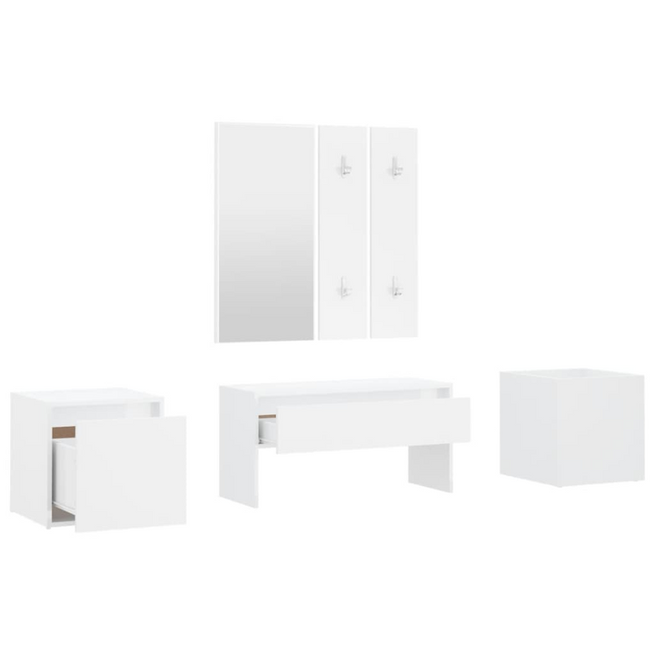 Elegant High Gloss White Hallway Furniture Set - Complete Entryway Solution - Premium  from Home Treasures - Just £183.99! Shop now at Home Treasures