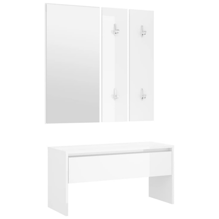 Elegant High Gloss White Hallway Furniture Set - Complete Entryway Solution - Premium  from Home Treasures - Just £183.99! Shop now at Home Treasures