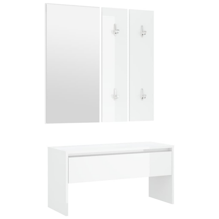 Sleek High Gloss White Hallway Furniture Set - Modern Entryway Solution - Premium  from Home Treasures - Just £126.99! Shop now at Home Treasures