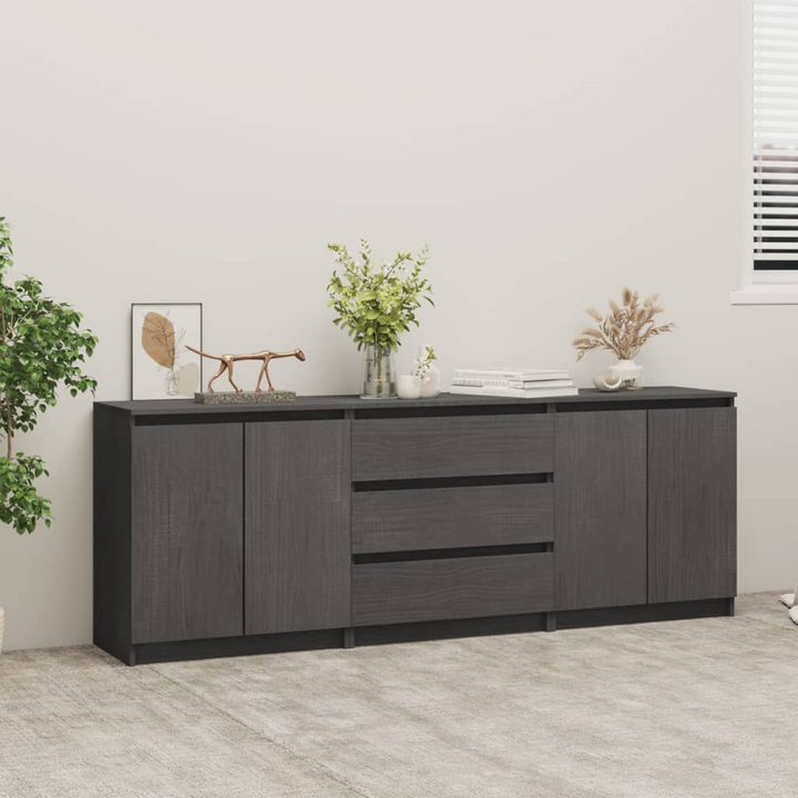 Solid Pine Side Cabinet in Grey - 180 x 36 x 65 cm | Durable & Stylish Storage Solution - Premium  from Home Treasures - Just £301.99! Shop now at Home Treasures