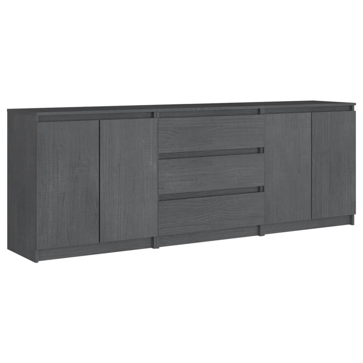 Solid Pine Side Cabinet in Grey - 180 x 36 x 65 cm | Durable & Stylish Storage Solution - Premium  from Home Treasures - Just £301.99! Shop now at Home Treasures