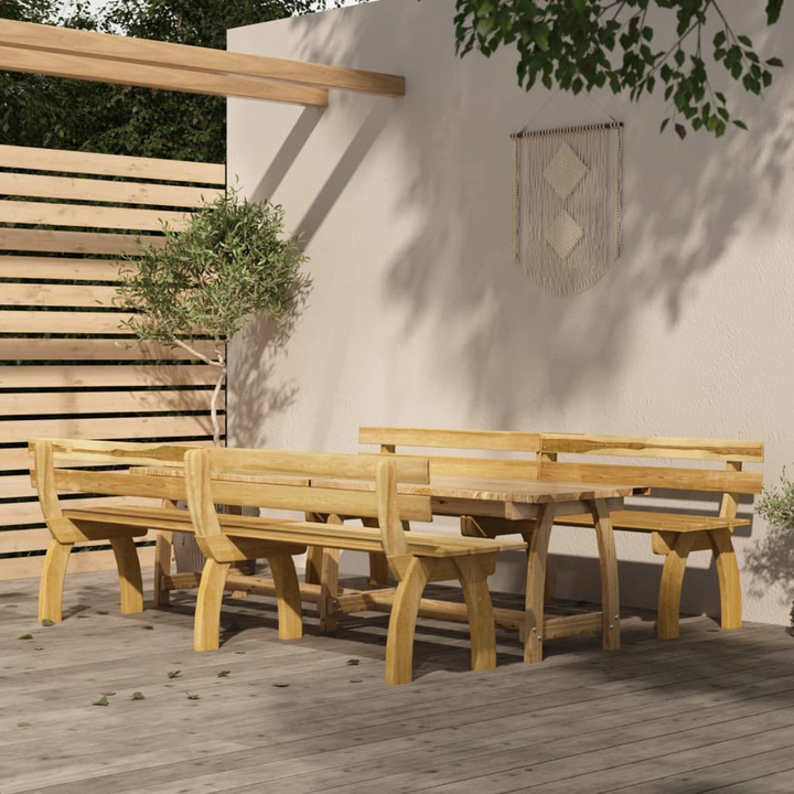 Premium Impregnated Pinewood Garden Dining 3 Piece Set - Durable Outdoor Furniture for Elegant Dining - Premium  from Home Treasures - Just £446.99! Shop now at Home Treasures