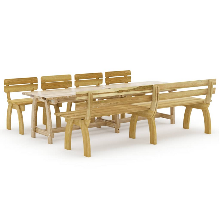 Impregnated Pinewood 6 Piece Garden Dining Set - Durable Outdoor Dining Solution - Premium  from Home Treasures - Just £761.99! Shop now at Home Treasures