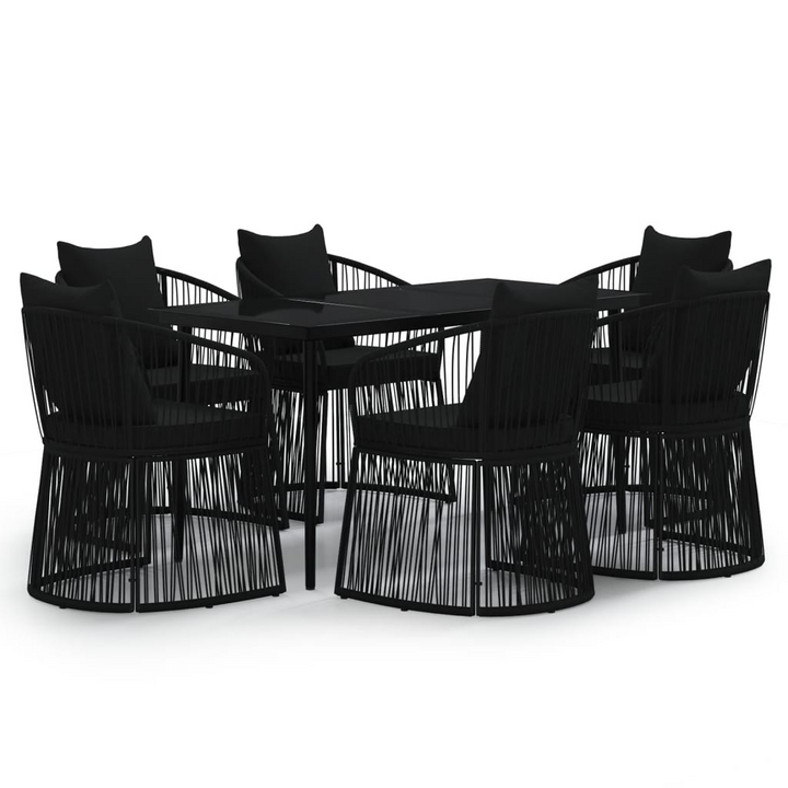 Stylish & Durable Seven Piece Garden Dining Set with Cushions – Perfect for Outdoor Living (Black) - Premium  from Home Treasures - Just £898.99! Shop now at Home Treasures