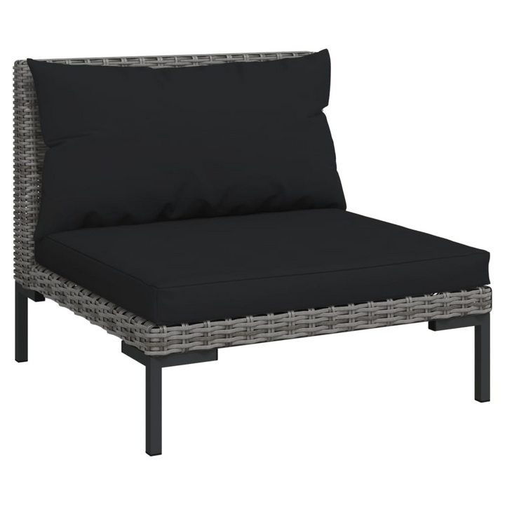 Poly Rattan Lounge Set with Cushions in Dark Grey - Weather-Resistant, Stylish Outdoor Furniture Set - Premium  from Home Treasures - Just £1531.99! Shop now at Home Treasures