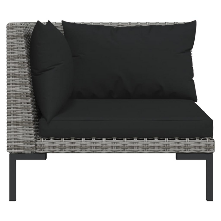 Poly Rattan Lounge Set with Cushions in Dark Grey - Weather-Resistant, Stylish Outdoor Furniture Set - Premium  from Home Treasures - Just £1531.99! Shop now at Home Treasures