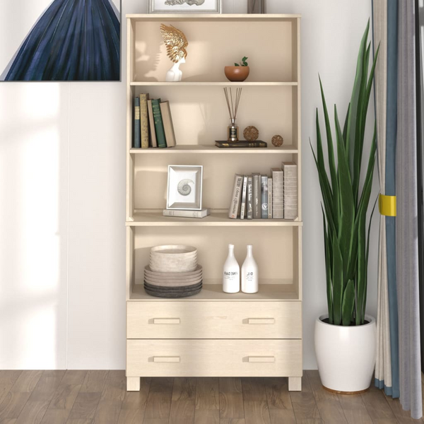 HAMAR Highboard, Solid Wood Pine, Honey Brown – Rustic, Elegant, and Spacious Storage Solution - Premium  from Home Treasures - Just £181.99! Shop now at Home Treasures