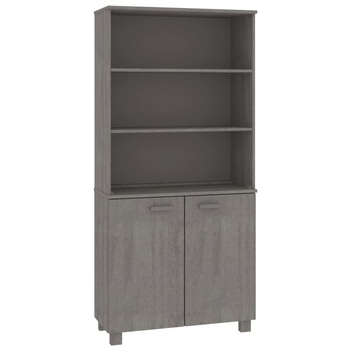 HAMAR Highboard | Solid Pine Wood Cabinet | Light Grey Finish | Ample Storage Space - Premium  from Home Treasures - Just £205.99! Shop now at Home Treasures