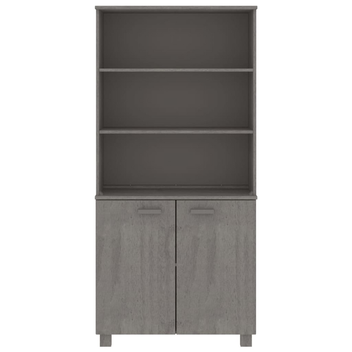 HAMAR Highboard | Solid Pine Wood Cabinet | Light Grey Finish | Ample Storage Space - Premium  from Home Treasures - Just £205.99! Shop now at Home Treasures