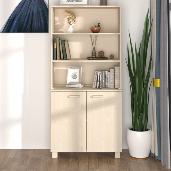 HAMAR Highboard - Solid Wood Pine, Honey Brown | Versatile Storage Cabinet with Shelves & Compartments - Premium  from Home Treasures - Just £220.99! Shop now at Home Treasures