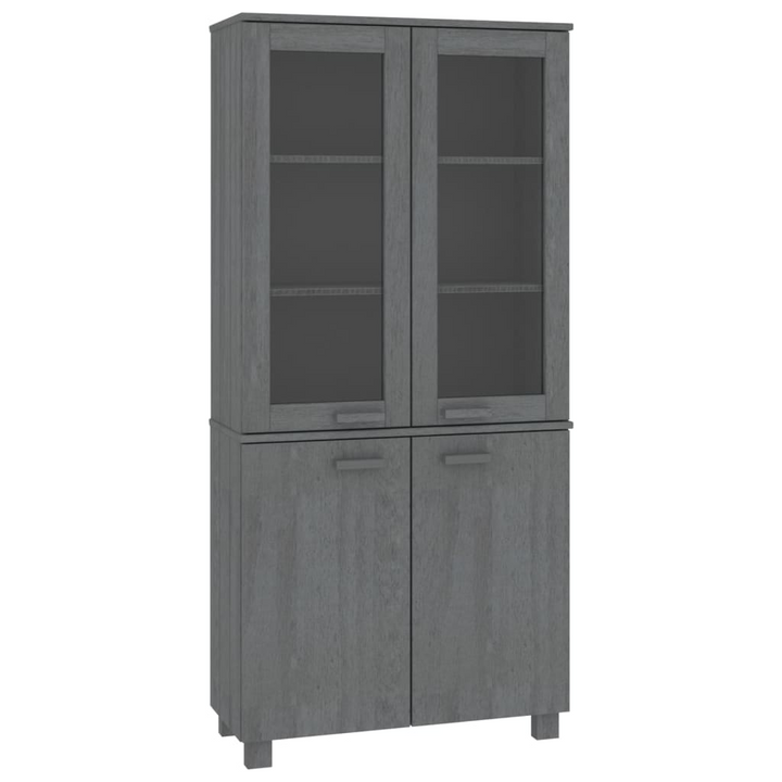 HAMAR Highboard Solid Pine Wood in Dark Grey - Stylish & Functional Storage Solution - Premium  from Home Treasures - Just £270.99! Shop now at Home Treasures