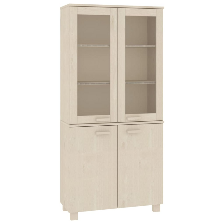 HAMAR Highboard - Solid Wood Pine - Honey Brown Finish | Elegant & Functional Storage Solution - Premium  from Home Treasures - Just £244.99! Shop now at Home Treasures