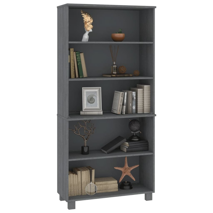 HAMAR Highboard - Solid Pine Wood in Dark Grey, 85x35x180 cm, Rustic Charm and Ample Storage - Premium  from Home Treasures - Just £138.99! Shop now at Home Treasures