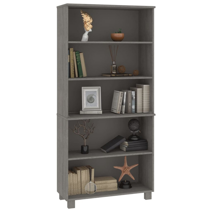 HAMAR Highboard - Solid Pine Wood Cabinet in Light Grey with Ample Storage & Rustic Charm - Premium  from Home Treasures - Just £164.99! Shop now at Home Treasures