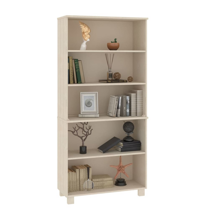 HAMAR Highboard with Shelves and Storage, Solid Pine Wood, Honey Brown Finish - Elegant & Rustic Design - Premium  from Home Treasures - Just £164.99! Shop now at Home Treasures