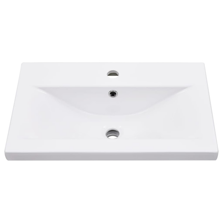 Modern Wall Mounted Washbasin Frame with Built-in Ceramic Basin, White Iron, 59 x 38 x 31 cm - Stylish & Durable - Premium  from Home Treasures - Just £178.99! Shop now at Home Treasures