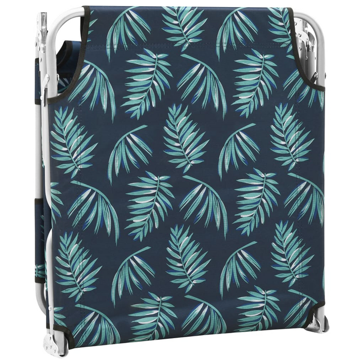 Adjustable Folding Sun Lounger with Head Cushion - Steel Frame, Leaves Print - Premium  from Home Treasures - Just £64.99! Shop now at Home Treasures