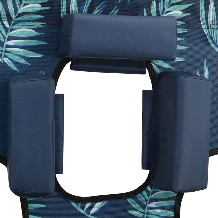 Adjustable Folding Sun Lounger with Head Cushion - Steel Frame, Leaves Print - Premium  from Home Treasures - Just £64.99! Shop now at Home Treasures