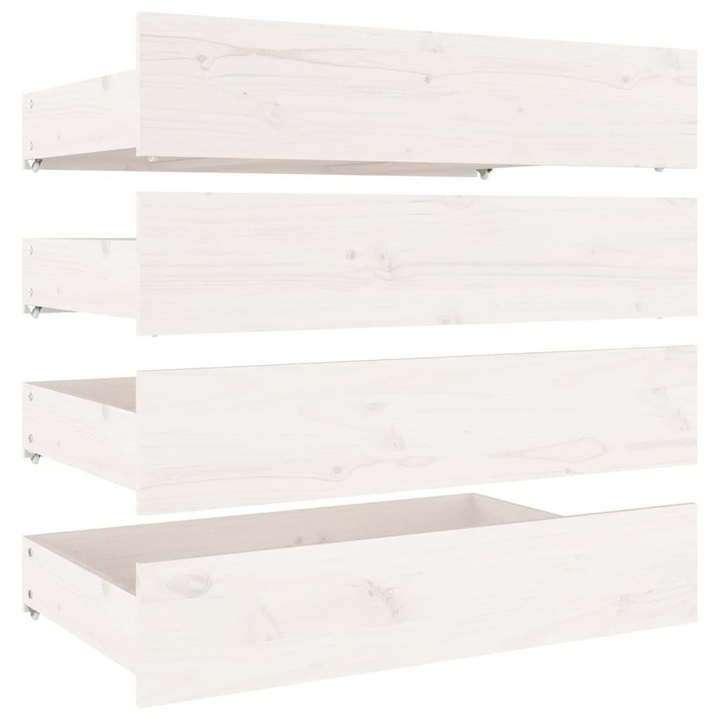 Solid Pine Bed Frame with Drawers (White) - 135 x 190cm | Stylish & Functional Bedroom Furniture - Premium  from Home Treasures - Just £255.99! Shop now at Home Treasures