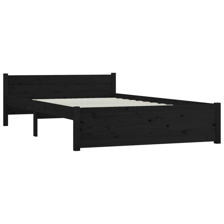 Modern Black Bed Frame with Storage Drawers | 135x190cm | Solid Pine Wood | Includes Headboard & Ample Storage | Sleek & Sturdy Design - Premium  from Home Treasures - Just £285.99! Shop now at Home Treasures